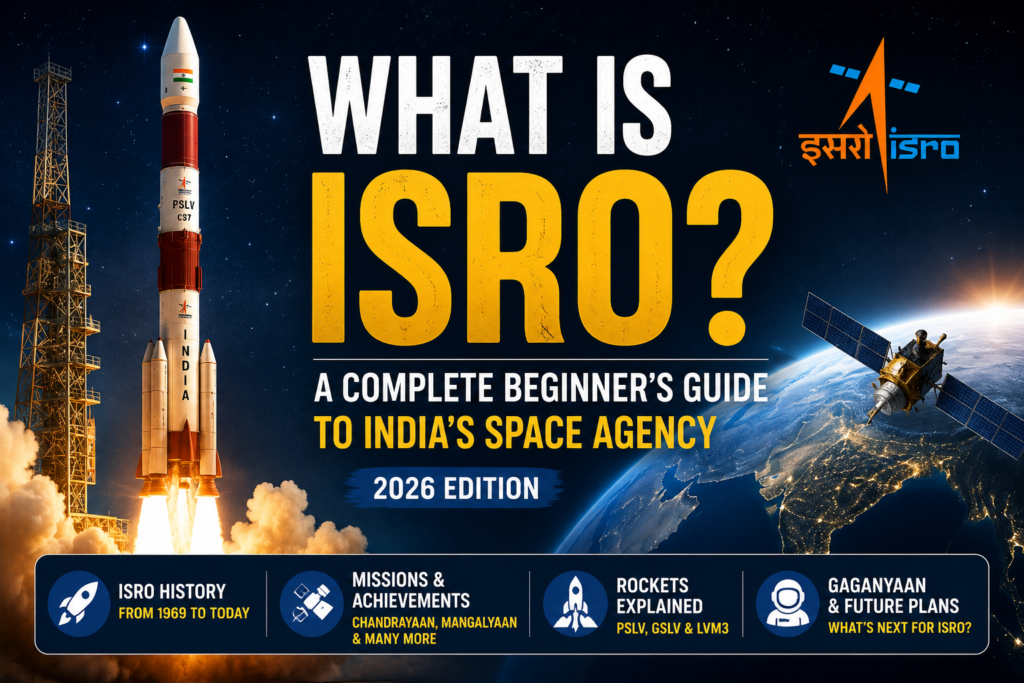 What is ISRO? Complete beginner's guide to India's space agency and its missions.