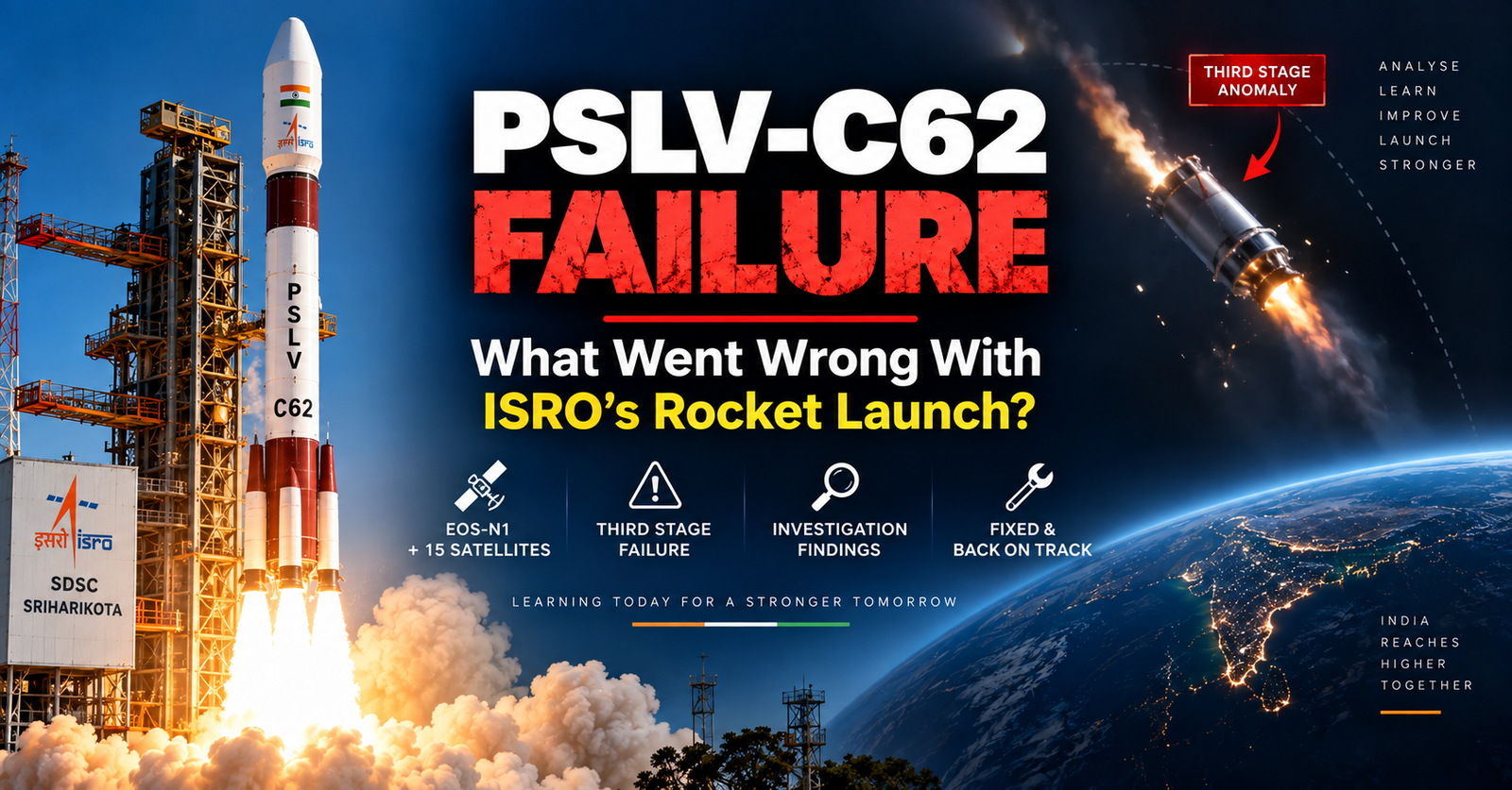 The PSLV-C62 failure