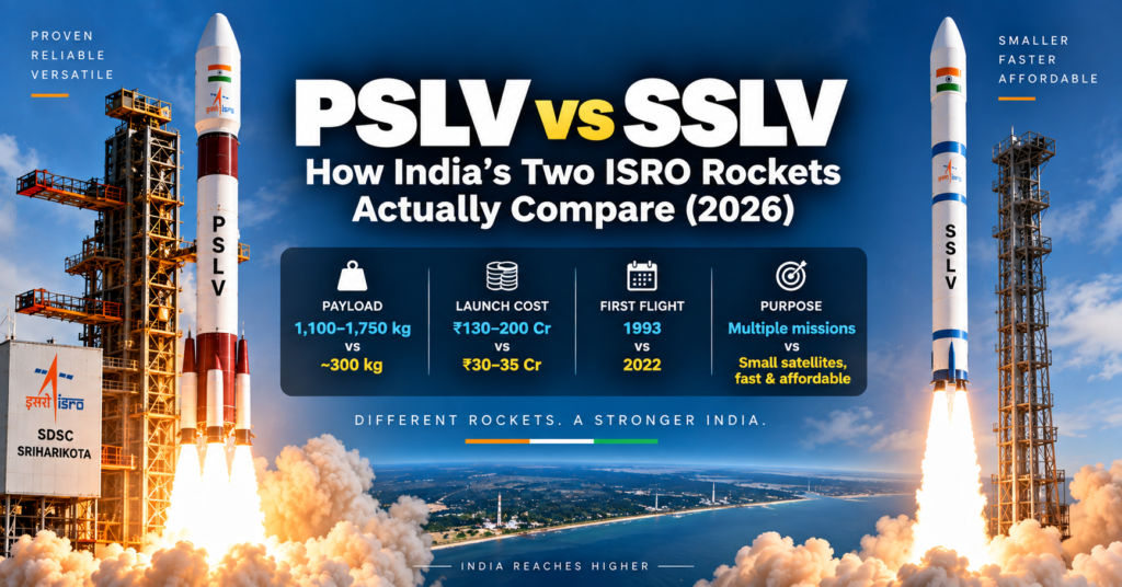 PSLV vs SSLV: How India’s Two ISRO Rockets Actually Compare (2026)