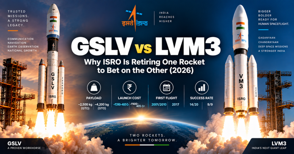 GSLV vs LVM3: Why ISRO Is Retiring One Rocket to Bet on the Other (2026)