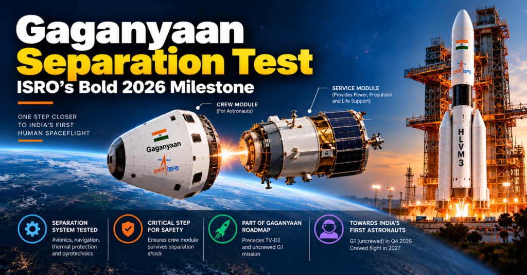 Gaganyaan Separation Test: ISRO’s Bold 2026 Milestone