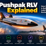 ISRO Pushpak RLV-TD winged vehicle touching down on the runway during the LEX-03 autonomous landing experiment