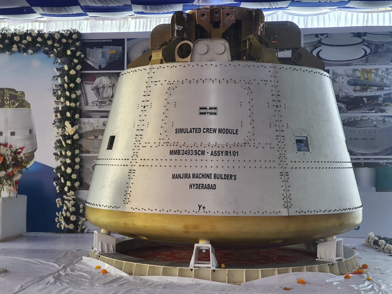 Gaganyaan separation test hardware: a Simulated Crew Module structure used for ISRO ground qualification